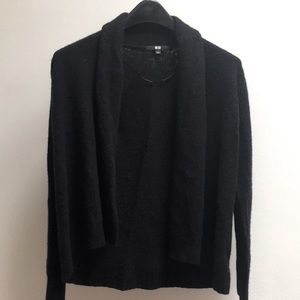 Uniqlo Black Shawl Cardigan in Small